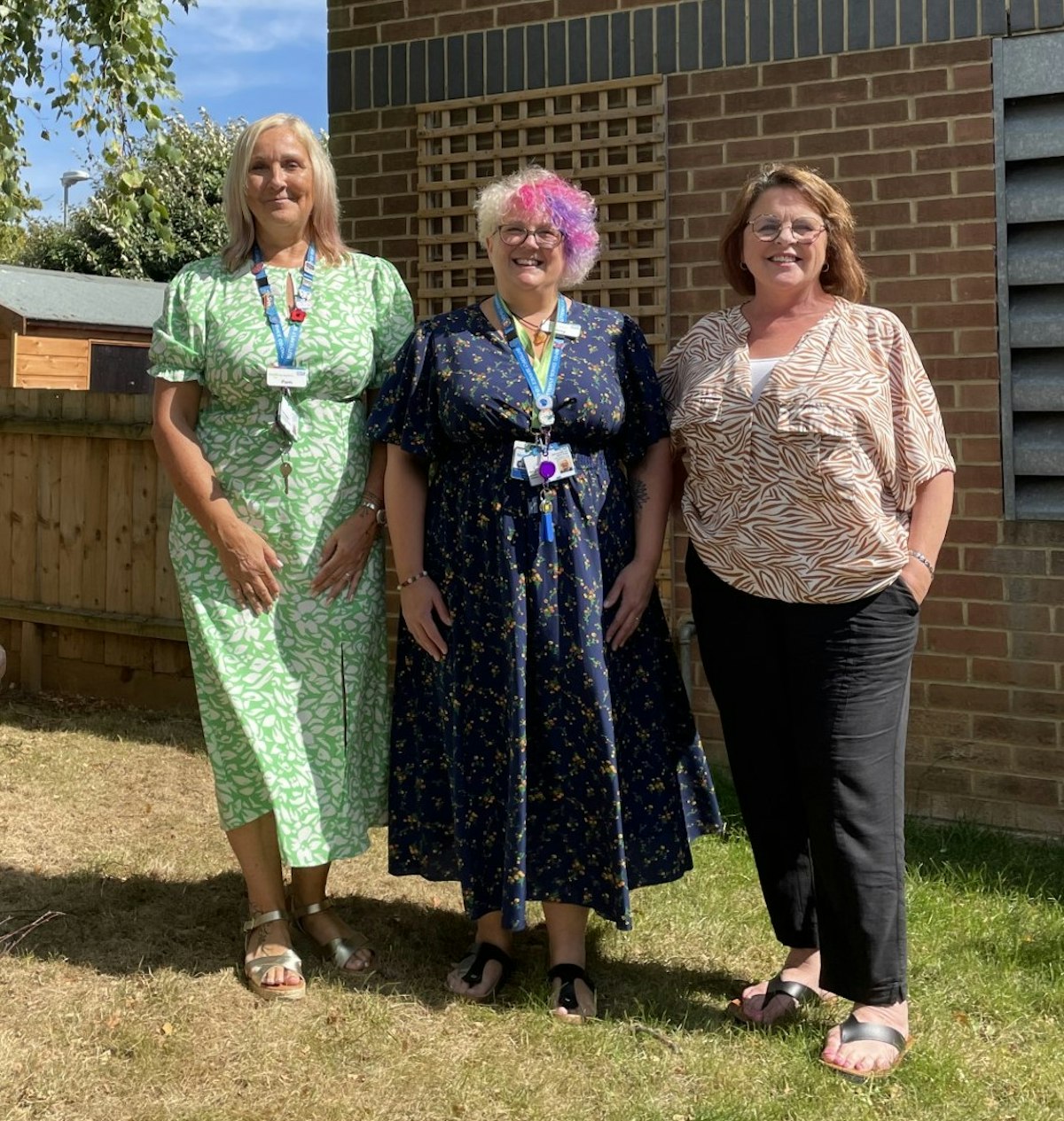 Butterfly coordinators Pam Talman, Amy Hilling and Debbie Farthing